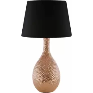 Julius Copper Hammered Ceramic Table Lamp - Premier Housewares
