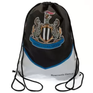 Newcastle United FC Swoop Drawstring Bag (One Size) (Black/White)