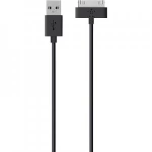 Belkin iPad/iPhone/iPod Data cable/Charger lead [1x USB 2.0 connector A - 1x Apple dock plug] 1.20 m Black