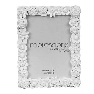 5" x 7" - Impressions Little White Flower Resin Photo Frame