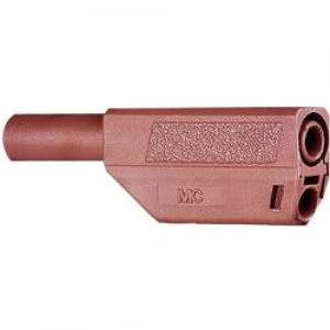 Straight blade safety plug Plug straight Pin diameter 4mm Red