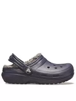 Crocs Classic Lined Clog, Navy, Size 3 Older