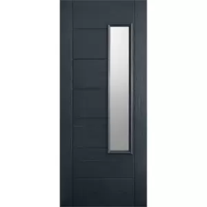 Newbury External Glazed Anthracite Grey GRP 1 Lite Door - 813 x 2032mm