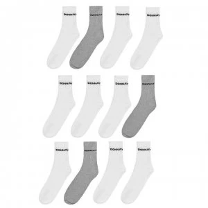 Donnay Quarter Socks 12 Pack Mens - White
