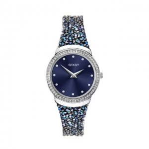 Seksy Blue And Black Fashion Watch - 40040 - multicoloured