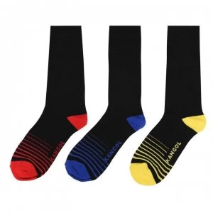 Kangol Formal Sock 3 Pack Mens - Stripe Toes
