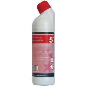 5 Star Facilities 1 Litre Drain Cleaner and Degreaser