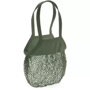 Organic Cotton Mesh Grocery Bag (One Size) (Olive Green) - Westford Mill