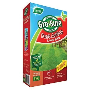 Gro-Sure Fast Acting Lawn Seed - 50m² - 1.5kg