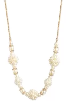 Ladies Marchesa NK 16" PEARL FRONTAL-GOLD/PEARL Necklace 16N00123