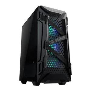 Asus TUF Gaming GT301 Compact Gaming Case with Window, ATX, No PSU, Tempered Glass, 3 x 12cm RGB Fans, RGB Controller,...