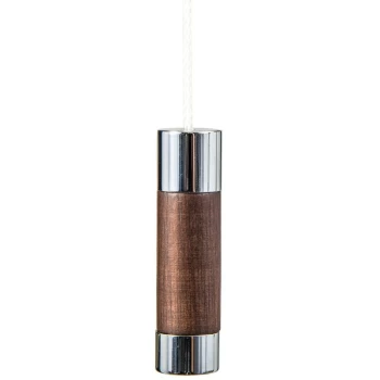 Miller Chrome & Oak Cylindrical Light Pull