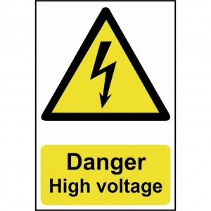 Scan Danger High Voltage Sign 200mm 300mm Standard