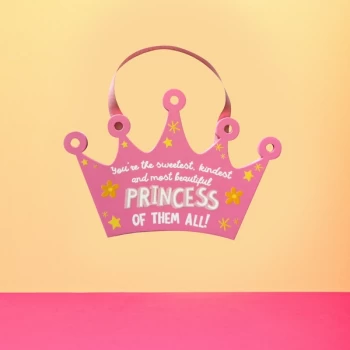 Cheerful Crown Hanging Plaque - Princess