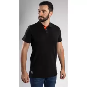 Oxford Polo Shirts Black Medium