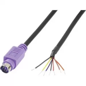 BKL Electronic 0204097 Mini DIN connector Plug, straight Number of pins: 6 Violet