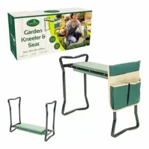 Gardenkraft Folding Portable Garden Kneeler With Tool Bag - Green