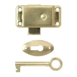 BQ Brass Plated Steel Wardrobe Lock L51mm