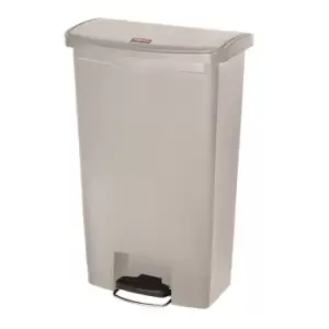 Rubbermaid SLIM JIM waste collector with pedal, capacity 68 l, WxHxD 322 x 803 x 500 mm, beige