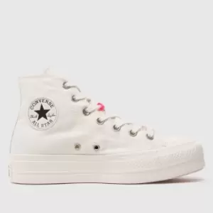 Converse All Star Lift Pop Words Trainers In White