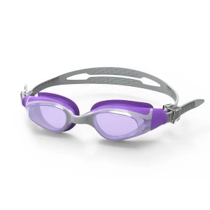 SwimTech Quantum Goggles Silver/Purple - Adult