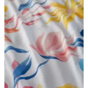 Home Summer Floral Pastel Super King Duvet Cover Set Reversible Bedding Bed Set - Multicoloured - Portfolio