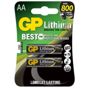 Pack of 2 GP Lithium AA Battery 1.5V GPPCL15LF000