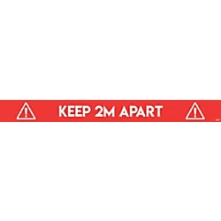 AVERY COVID-19 Social Distance Floor Sticker COVFSR1000 1,000 x 140 mm Red 2 Labels