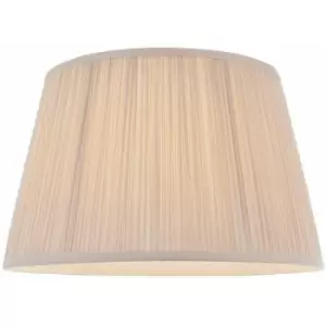 14' Elegant Round Tapered Drum Lamp Shade Dusky Pink Gathered Pleated Silk Cover