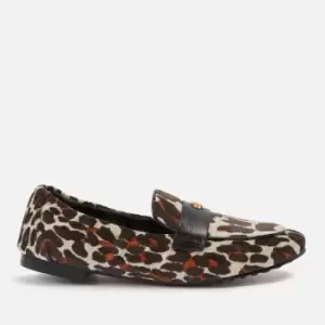 Tory Burch Womens Ballet Loafers - Leopard/Perfect Black - UK 4