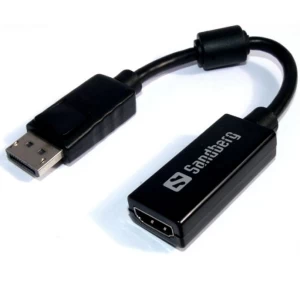 Sandberg DisplayPort Male to Female HDMI Converter cable Black, 5 Year Warranty
