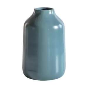 20cm Blue Ceramic Vase