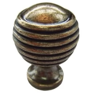 BQ Brass effect Round Furniture knob Pack of 1