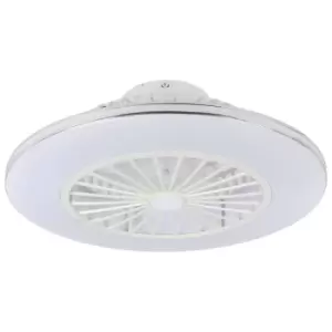 Eglo Lovisca White/Silver Ceiling Fan With Light