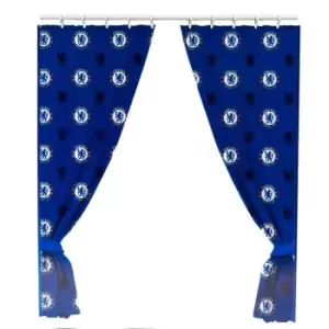 Chelsea FC Official Curtains (One Size) (Blue) - Blue
