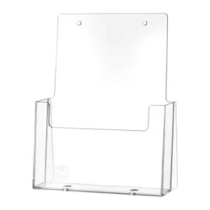 Porte-prospectus de table DIN A5 portrait plastique transparent autonome HELIT