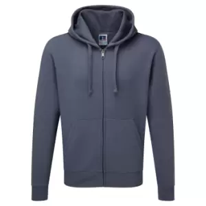 Russell Mens Authentic Full Zip Hooded Sweatshirt / Hoodie (XS) (Convoy Grey)