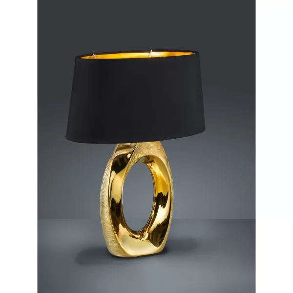 Taba Modern Table Lamp with Oval Shade Gold