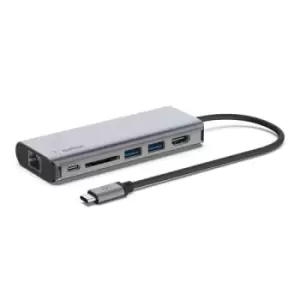 Belkin AVC008BTSGY interface hub USB 3.2 Gen 1 (3.1 Gen 1) Type-C 5000 Mbps Black Grey