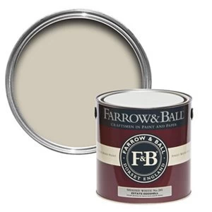 Farrow & Ball Estate Shaded white No. 201 Eggshell Metal & wood Paint 2.5L