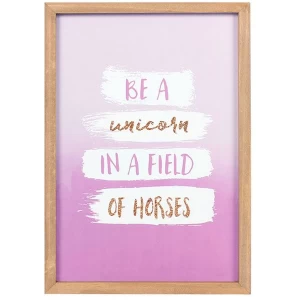 Be A Unicorn In A Field Of Horses Framed Art