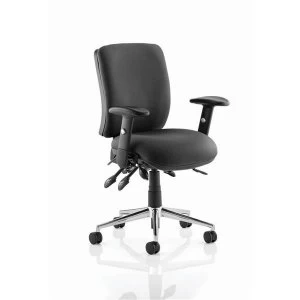 Sonix Operator Chair Height Adjustable Arms Flat Packed Fabric Black