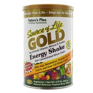 Natures Plus Source of Life GOLD Energy Shake Tropical Berry 0.97 lb.