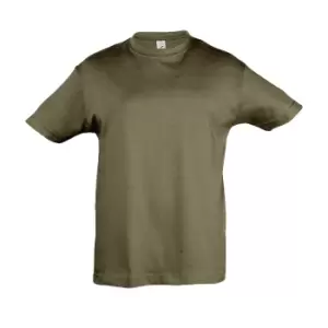 SOLS Kids Regent Short Sleeve T-Shirt (10yrs) (Army)