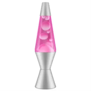 Lava Lamp 14.5" White/Pink