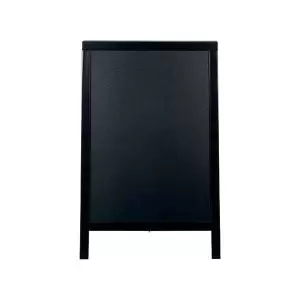 Securit Duplo Pavement Chalkboard with Lacquered Black Pinewood Frame