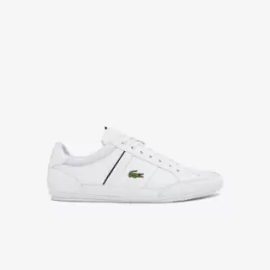 Lacoste Mens Chaymon Synthetic and Leather Sneakers Size 8 UK White & Black