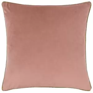 Meridian Velvet Cushion Blush/Gold, Blush/Gold / 55 x 55cm / Polyester Filled