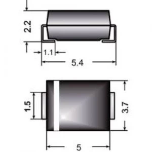 Standard diode Semikron S2B DO 214AA 100 V 2 A