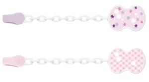 Chicco Clip With Chain Pink 1 Piece